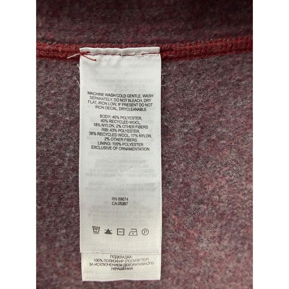 Mountain Hardwear Jacket Women's Small Red Full Zip Wool Blend Sarafin Sweater - Picture 4 of 10